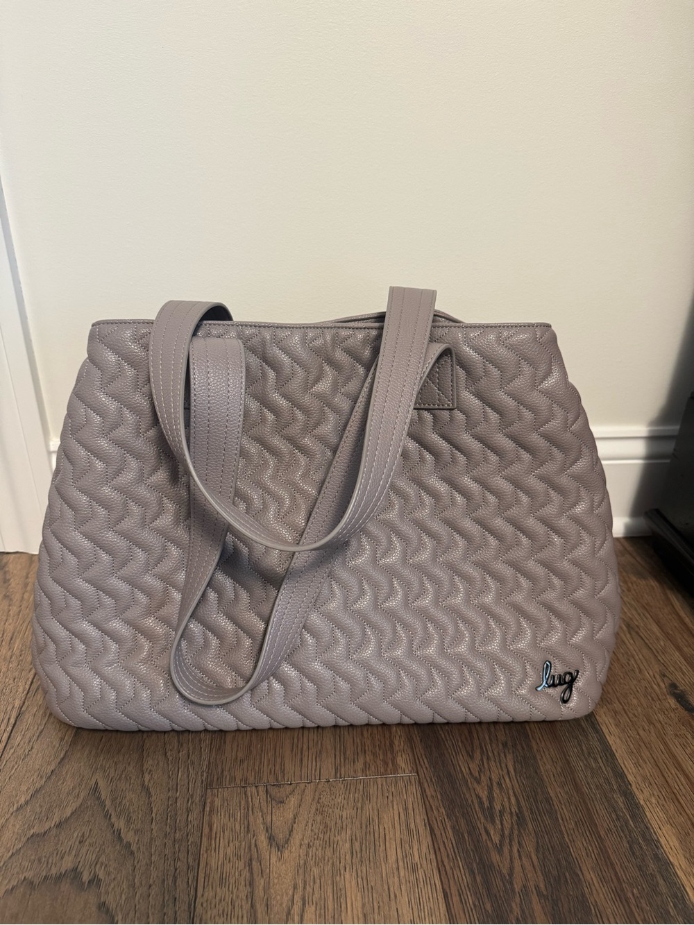 Lug Classics vegan gray leather tote — “Tempo”